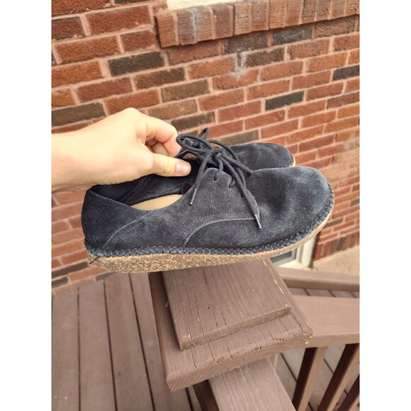 Birkenstock Gary women's loafers size 38 women's size 7 black suede Narrow - Picture 1 of 6